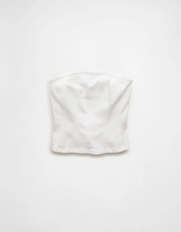 AE Fitted Denim Tube Top