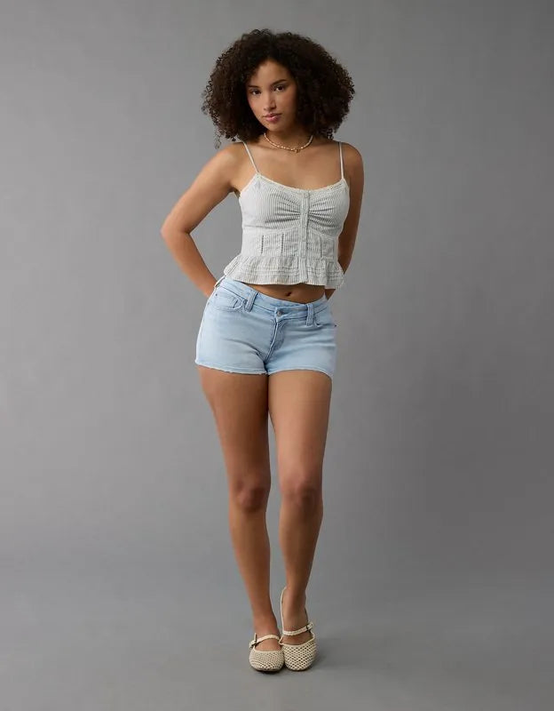 AE Next Level Curvy High-Waisted Denim Short Short