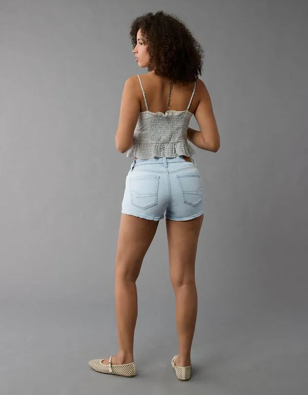 AE Next Level Curvy High-Waisted Denim Short Short