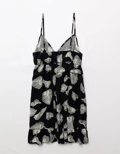 AE Babydoll V-Neck Ruffle Mini Dress