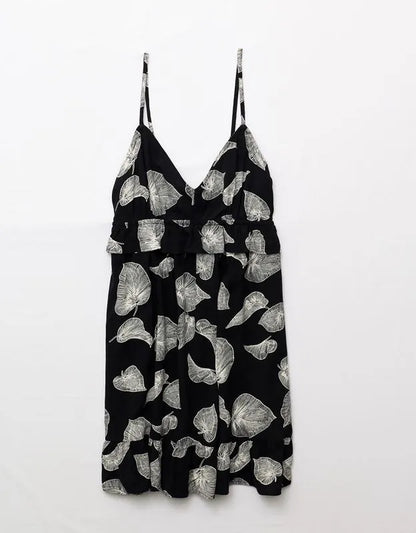 AE Babydoll V-Neck Ruffle Mini Dress