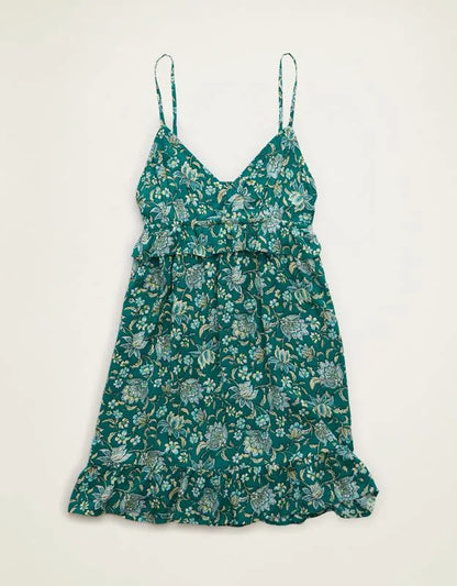 AE Babydoll V-Neck Ruffle Mini Dress