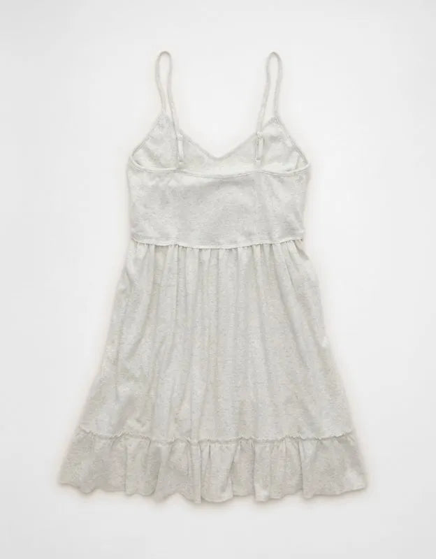 AE Sunchaser Babydoll V-Neck Knit Mini Dress