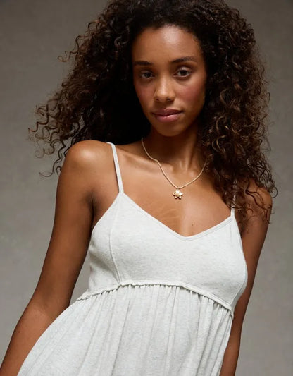 AE Sunchaser Babydoll V-Neck Knit Mini Dress