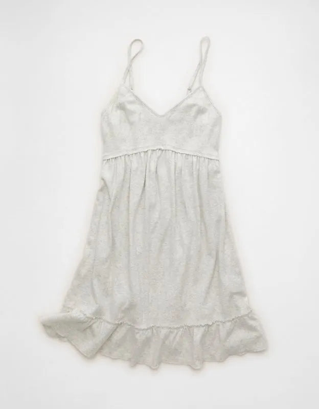 AE Sunchaser Babydoll V-Neck Knit Mini Dress