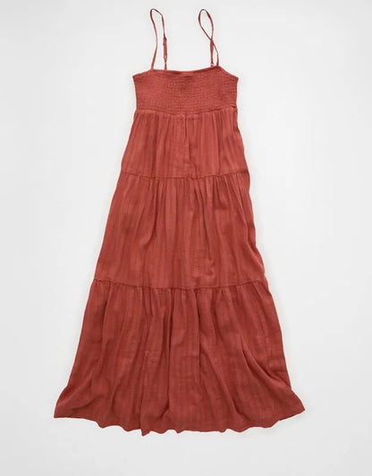 AE Smocked Babydoll Midi Dress