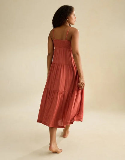 AE Smocked Babydoll Midi Dress