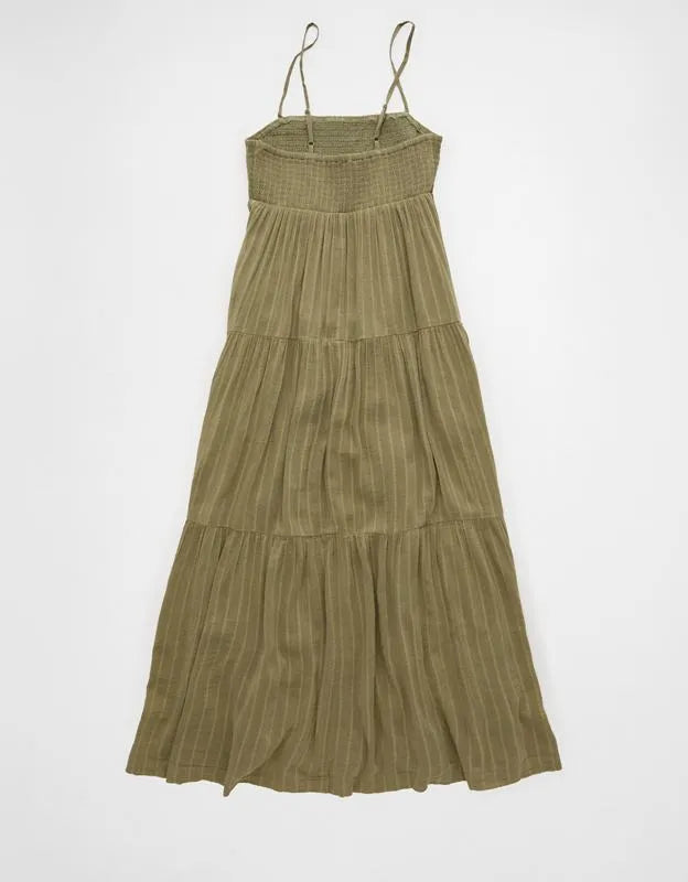 AE Smocked Babydoll Midi Dress