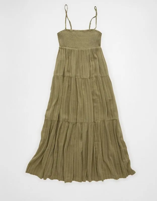 AE Smocked Babydoll Midi Dress