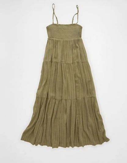 AE Smocked Babydoll Midi Dress