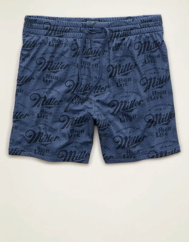 AE 6" Miller Lite Mesh Lounge Short