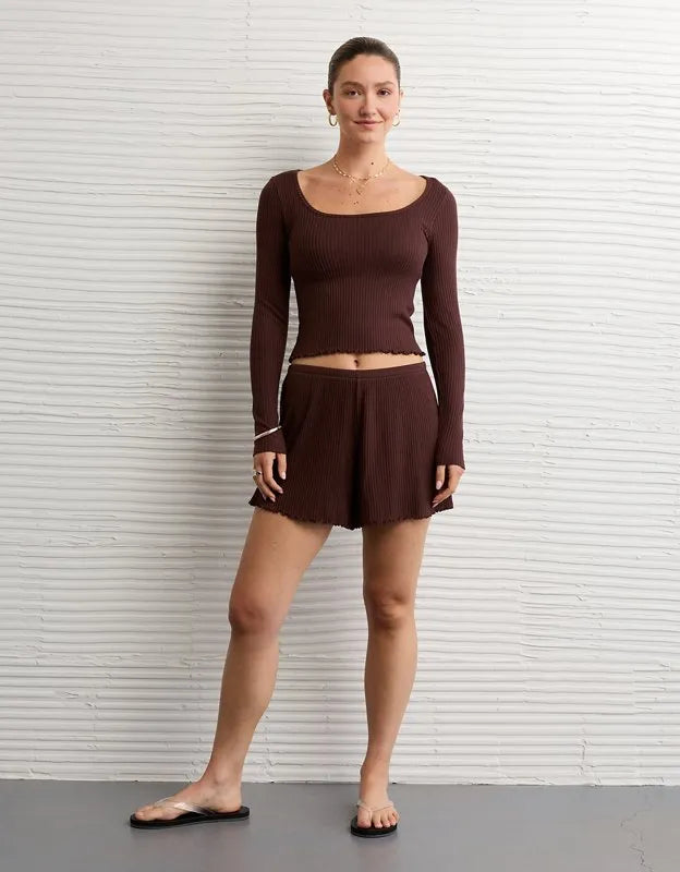 AE Ribbed Plush PJ Set