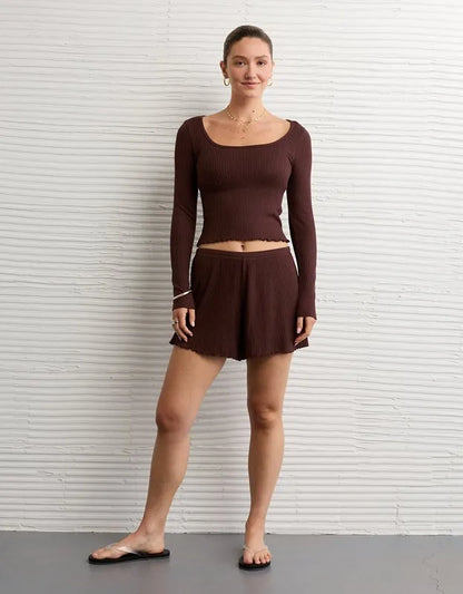 AE Ribbed Plush PJ Set