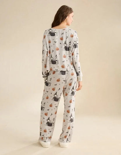AE Luxe Plush Snoopy Long Sleeve + Pant PJ Set