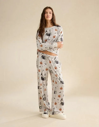 AE Luxe Plush Snoopy Long Sleeve + Pant PJ Set