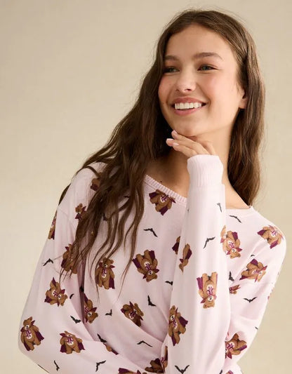 AE Luxe Plush Long Sleeve + Pant PJ Set