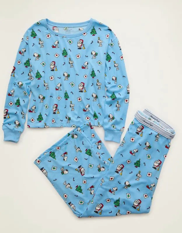AE Luxe Plush Snoopy PJ Set