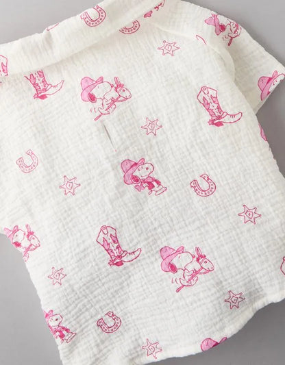 ABO Snoopy Western Button-Up Shirt