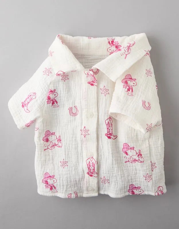 ABO Snoopy Western Button-Up Shirt