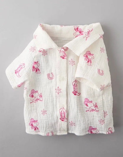 ABO Snoopy Western Button-Up Shirt