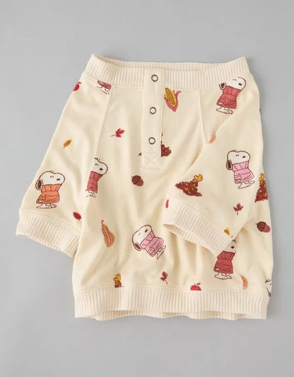 ABO Luxe Plush Snoopy PJ Top