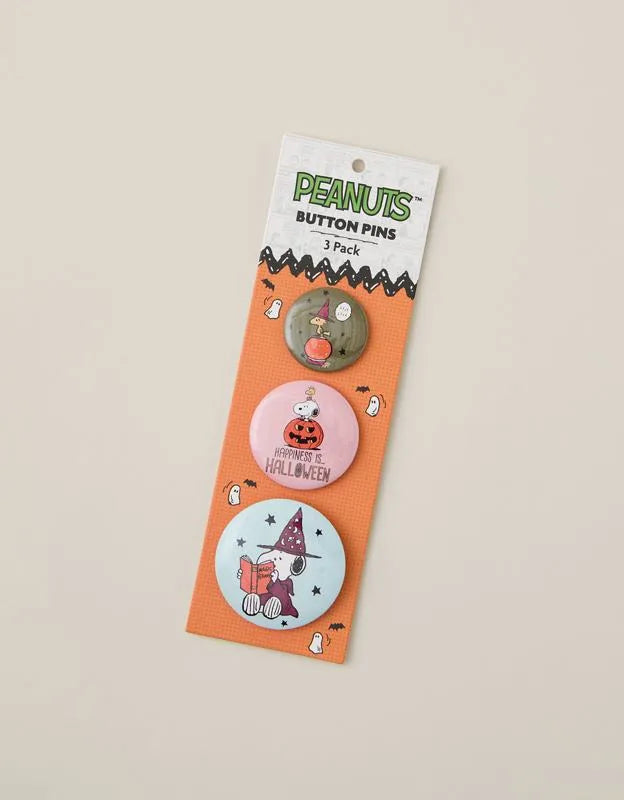 ATNY Snoopy Halloween Button Pin Set 3-Pack