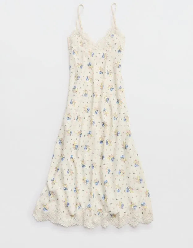 Aerie x Emily + Meritt Satin Slip Dress
