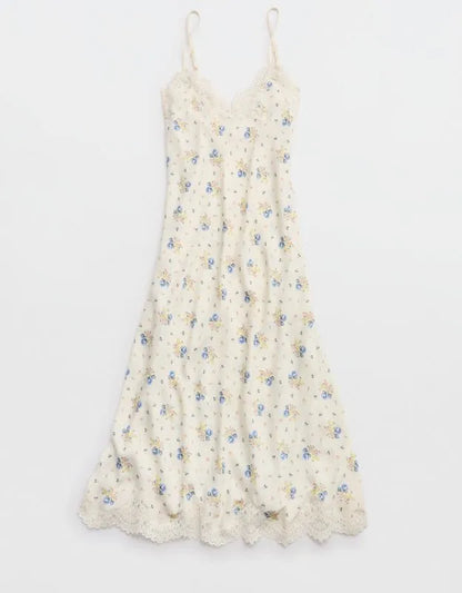 Aerie x Emily + Meritt Satin Slip Dress