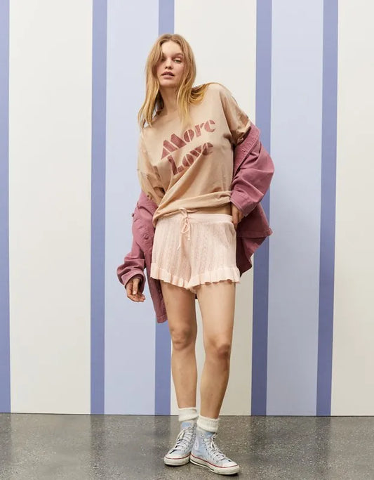 Aerie x Emily + Meritt Pointelle Sweater Short