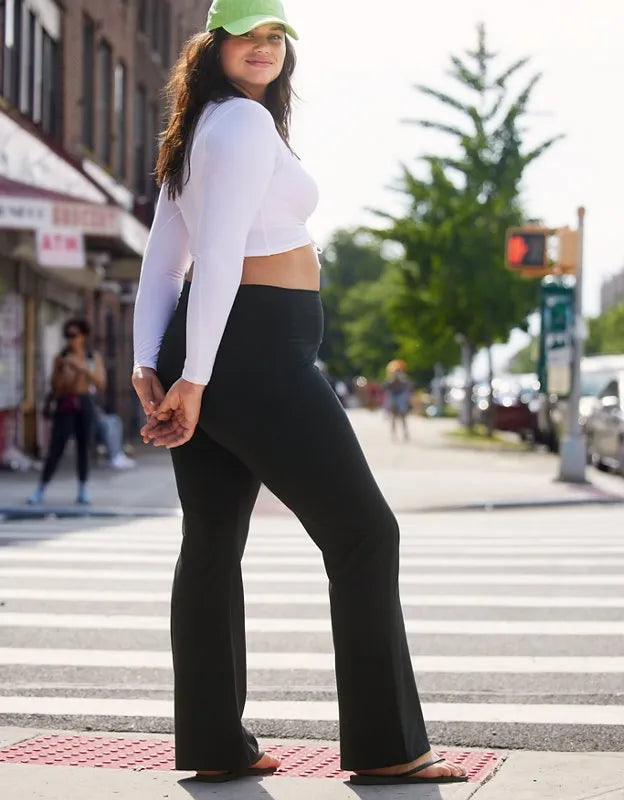 OFFLINE By Aerie OG Cotton High Waisted Flare Legging
