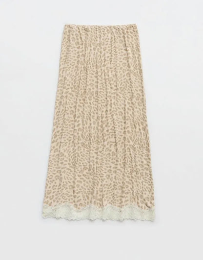 OVERSLEPT by Aerie Real Soft Rib Midi Skirt