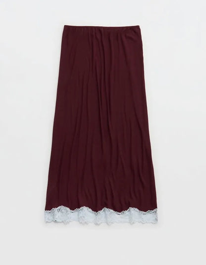 OVERSLEPT by Aerie Real Soft Rib Midi Skirt