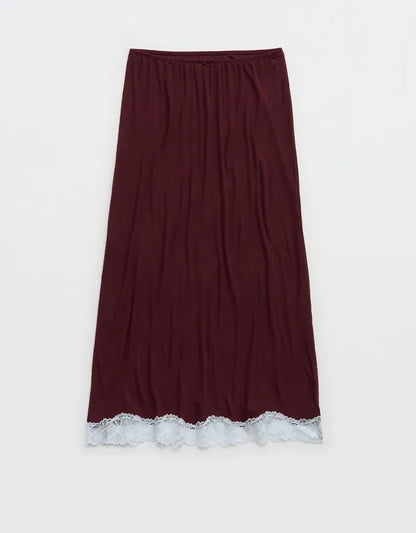 OVERSLEPT by Aerie Real Soft Rib Midi Skirt