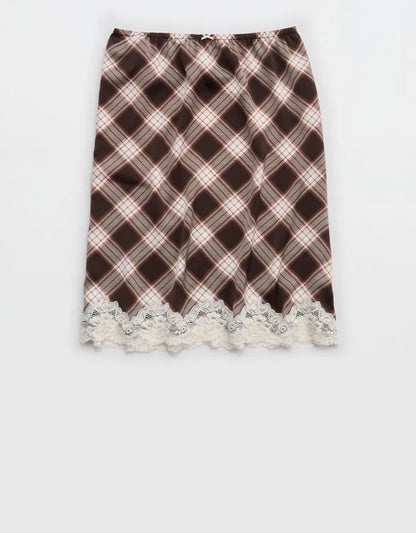 OVERSLEPT by Aerie Liquid Satin Slip Skirt
