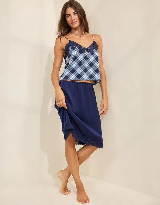OVERSLEPT by Aerie Liquid Satin Slip Skirt