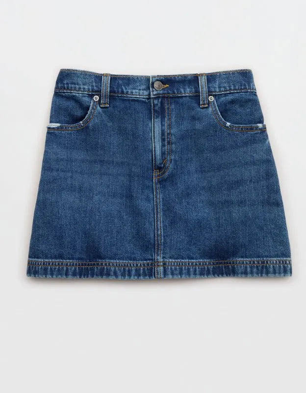 Aerie Daydream Denim Mini Skirt