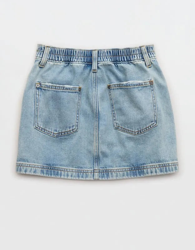 Aerie Daydream Denim Mini Skirt