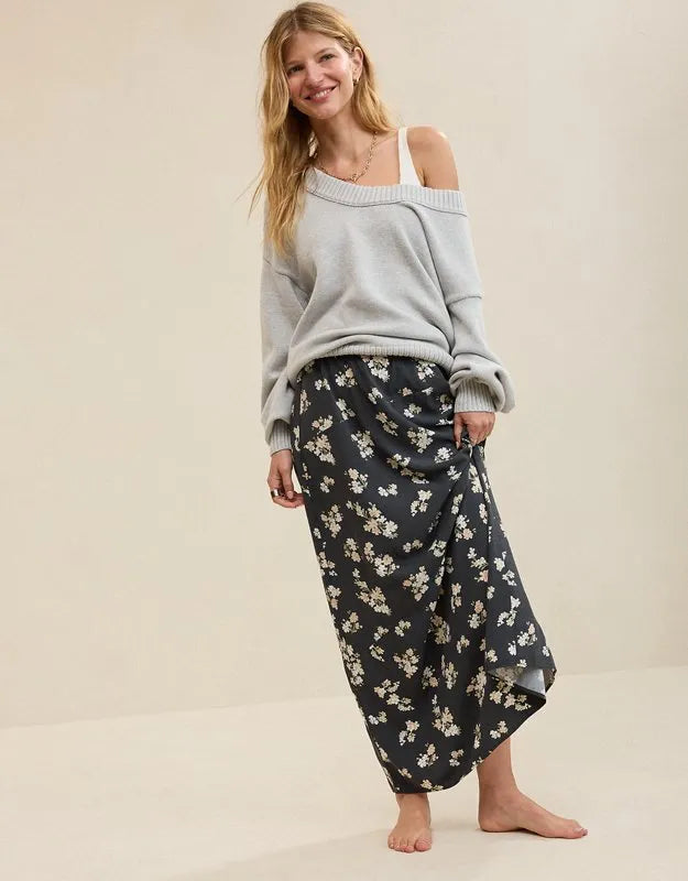 Aerie Happy & Drapey Maxi Skirt