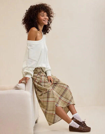 Aerie Happy & Drapey Maxi Skirt