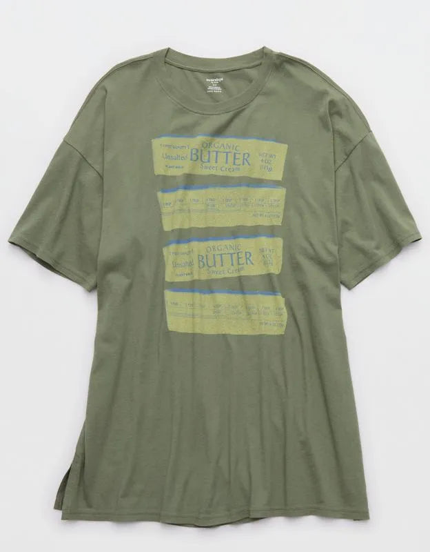 OVERSLEPT by Aerie Sleep Happens Night Tee