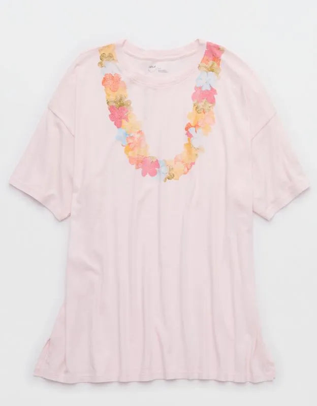 OVERSLEPT by Aerie Sleep Happens Night Tee