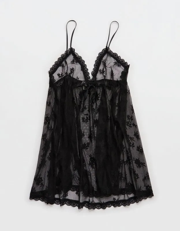 OVERSLEPT by Aerie Sheer Lace Nightie