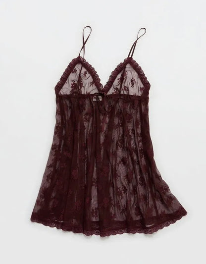 OVERSLEPT by Aerie Sheer Lace Nightie