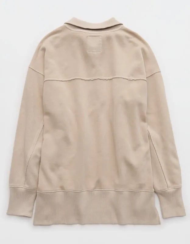 Aerie Vintage Popover Polo Sweatshirt