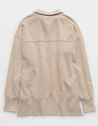 Aerie Vintage Popover Polo Sweatshirt