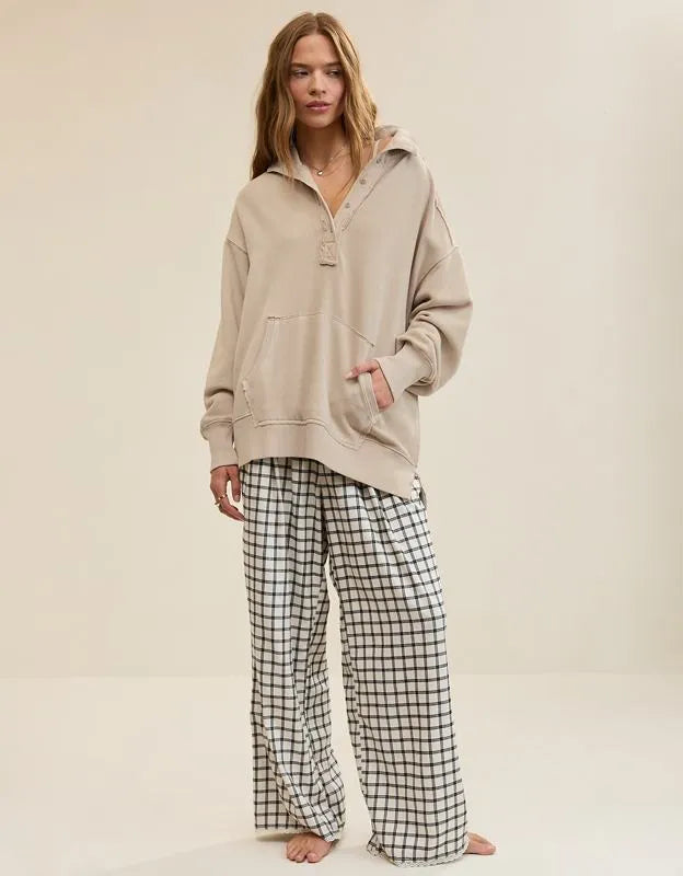 Aerie Vintage Popover Polo Sweatshirt