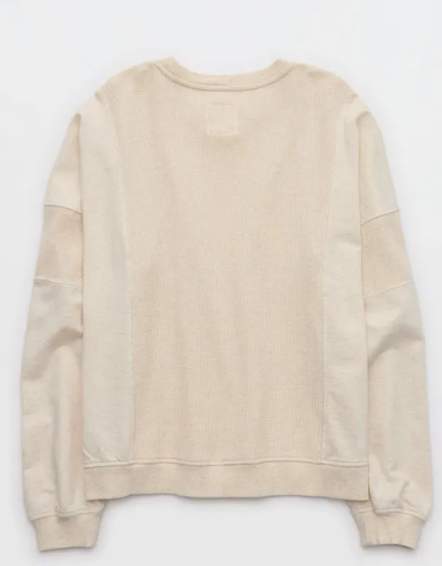 Aerie Unwind Waffle Long Sleeve T-Shirt