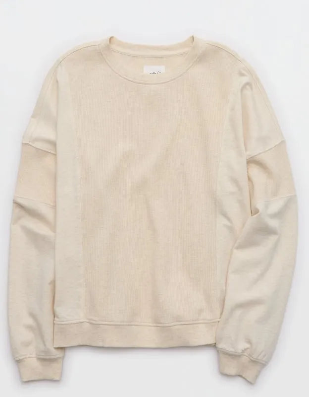 Aerie Unwind Waffle Long Sleeve T-Shirt