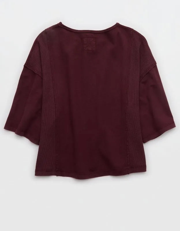 Aerie Unwind Waffle T-Shirt