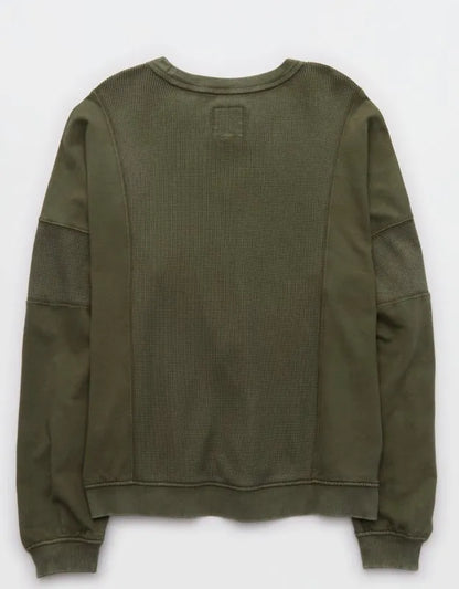 Aerie Unwind Waffle Long Sleeve T-Shirt